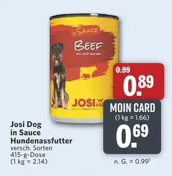 Combi Josi dog in sauce hundenassfutter Angebot