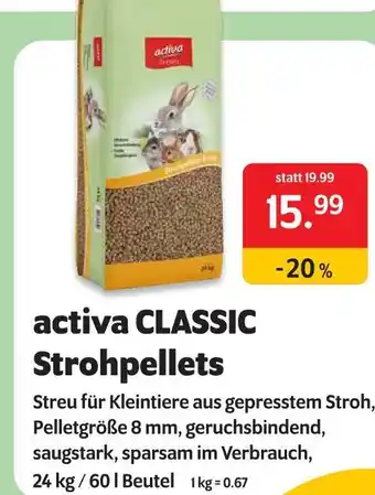 Das Futterhaus Activa classic strohpellets Angebot