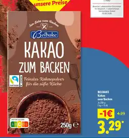 Lidl Belbake kakao zum backen Angebot