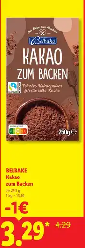 Lidl Belbake kakao zum backen Angebot