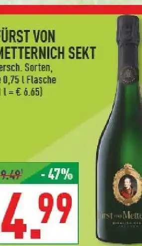 Marktkauf Fürst von metternich sekt Angebot