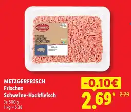 Lidl Metzgerfrisch frisches schweine-hackfleisch Angebot
