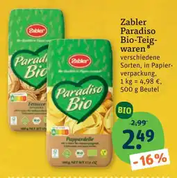tegut Zabler paradiso bio-teigwaren Angebot