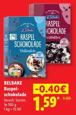 Lidl Belbake raspelschokolade Angebot