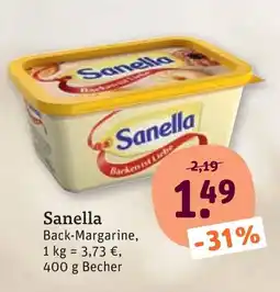 tegut Sanella back-margarine Angebot