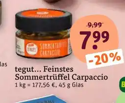 tegut Tegut feinstes sommertrüffel carpaccio Angebot