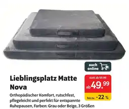 Das Futterhaus Lieblingsplatz matte nova Angebot
