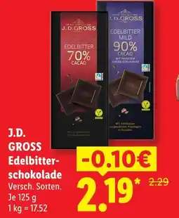 Lidl J.d. gross edelbitter schokolade Angebot