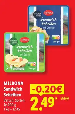 Lidl Milbona sandwich scheiben Angebot