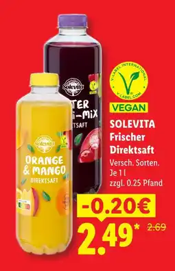 Lidl Solevita frischer direktsaft Angebot