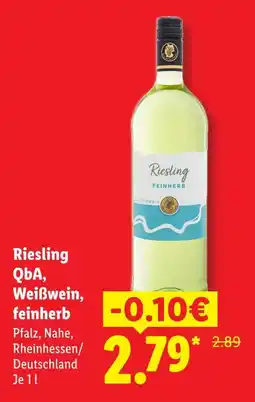 Lidl Riesling qba, weißwein Angebot