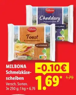 Lidl Milbona schmelzkäsescheiben Angebot