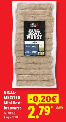 Lidl Grill-meister mini rostbratwurst Angebot