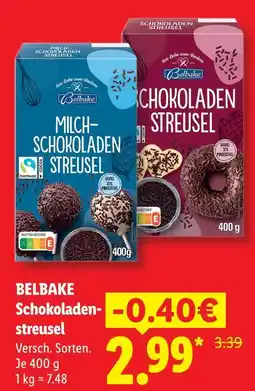 Lidl Belbake schokoladen streusel Angebot