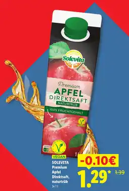 Lidl Solevita premium apfel direktsaft, naturtrüb Angebot