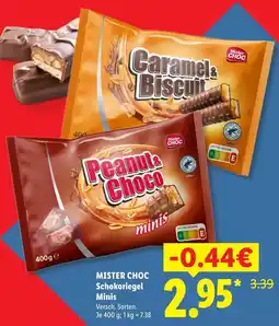 Lidl Mister choc schokoriegel minis Angebot