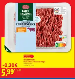 Lidl Metzgerfrisch frisches rinder-hackfleisch light Angebot