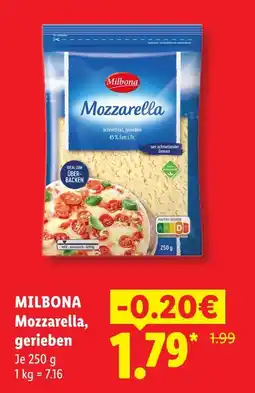 Lidl Milbona mozzarella Angebot
