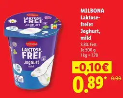 Lidl Milbona laktosefreier joghurt, mild Angebot