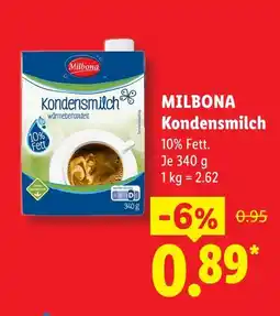 Lidl Milbona kondensmilch Angebot