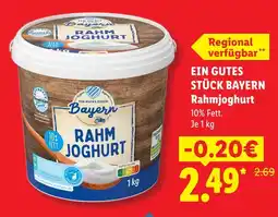 Lidl Ein gutes stück bayern rahmjoghurt Angebot