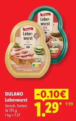 Lidl Dulano leberwurst Angebot