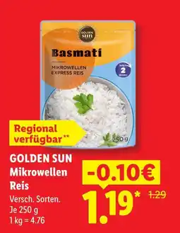 Lidl Golden sun mikrowellen reis Angebot
