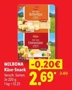 Lidl Milbona käse-snack Angebot