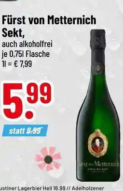 trinkgut Fürst von metternich sekt, auch alkoholfrei Angebot