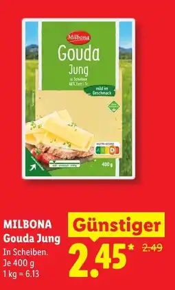 Lidl Milbona gouda jung Angebot