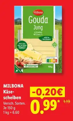 Lidl Milbona käsescheiben Angebot