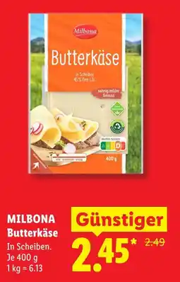 Lidl Milbona butterkäse Angebot