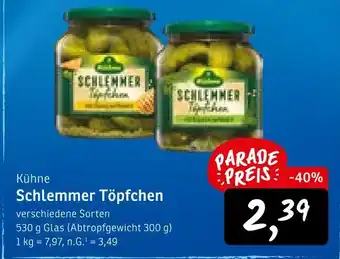 KONSUM Kühne schlemmer töpfchen Angebot