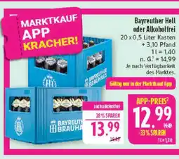 Marktkauf Bayreuther brauhaus bayreuther hell Angebot