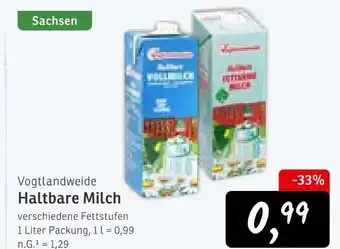 KONSUM Vogtlandweide haltbare milch Angebot