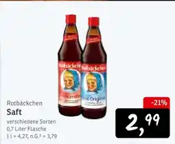 KONSUM Rotbäckchen saft Angebot