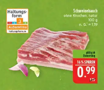 Marktkauf Schweinebauch Angebot