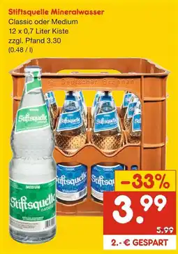 Netto Marken-Discount Stiftsquelle mineralwasser Angebot