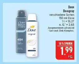 Marktkauf Dove deospray Angebot