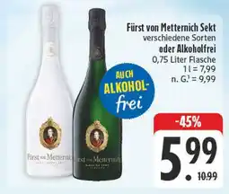 Edeka Fürst von metternich sekt verschiedene sorten Angebot