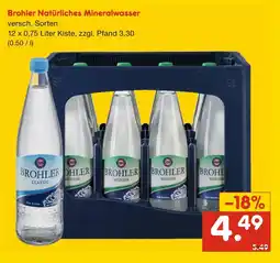 Netto Marken-Discount Brohler natürliches mineralwasser Angebot