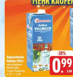 Edeka Vogtlandweide haltbare vollmilch Angebot