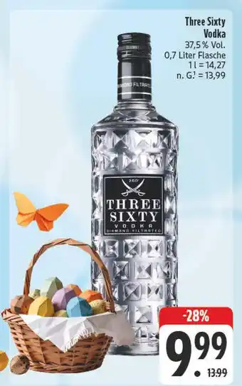 Edeka Three sixty vodka Angebot