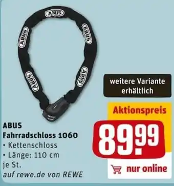 REWE City Abus Fahrradschloss 1060 Angebot