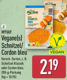 Aldi Nord MYVAY Vegane(s) Schnitzel/ Cordon bleu Angebot