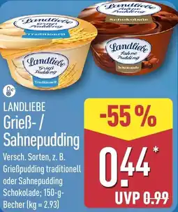 Aldi Nord LANDLIEBE Grieẞ-/ Sahnepudding Angebot