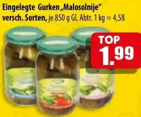 Mix Markt Eingelegte Gurken ,,Malosolnije" Angebot
