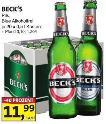Lösch Depot BECK'S Pils, Blue Alkoholfrei Angebot