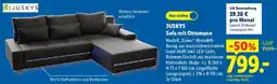 Lidl JUSKYS Sofa mit Ottomane Angebot