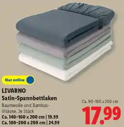 Lidl LIVARNO Satin-Spannbettlaken Angebot
